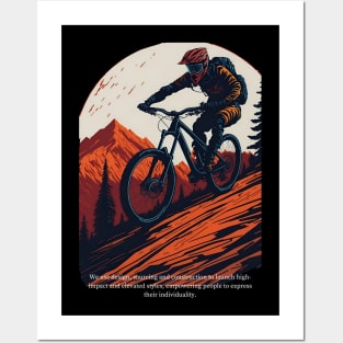 Downhill bike Posters and Art